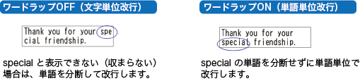 リコー RT Fontワードラップ処理